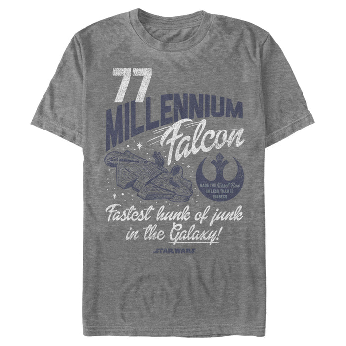 Fifth Sun Men's Star Wars Millennium Falcon Fastest Junk 77 T-Shirt