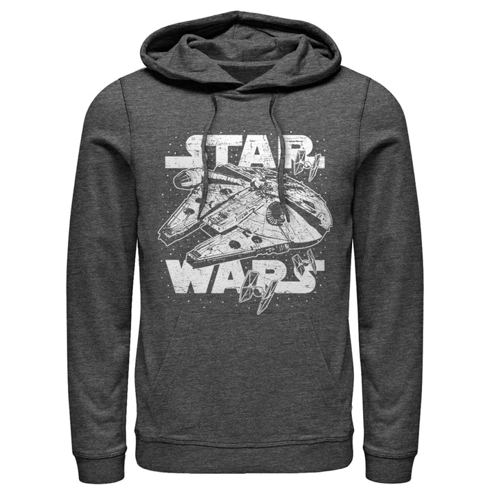 fifth sun Men's Star Wars Millennium Falcon Initiate Hyperdrive Pull Over Hoodie