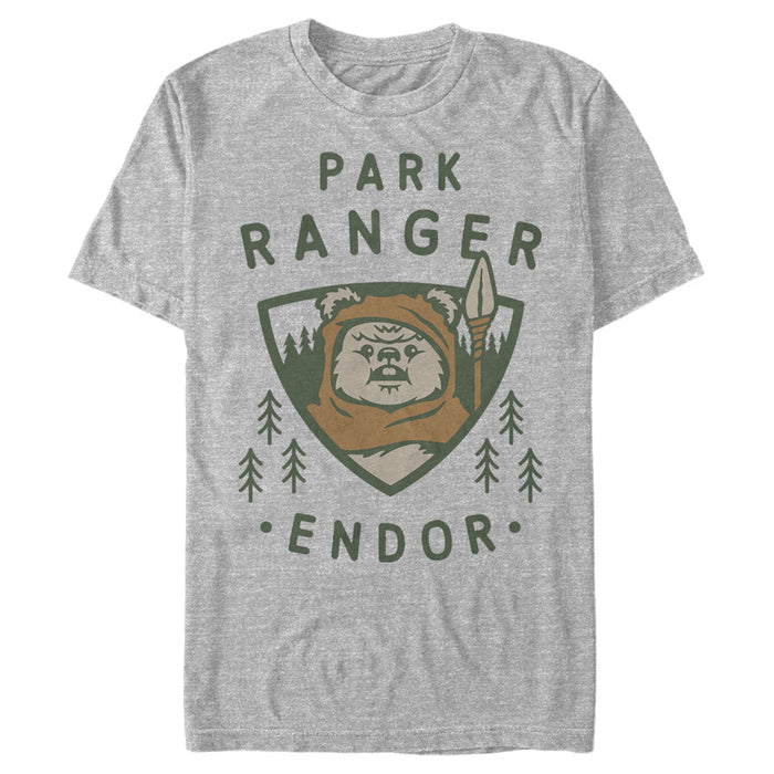 fifth sun Men's Star Wars Park Ranger Endor Ewok Badge T-Shirt