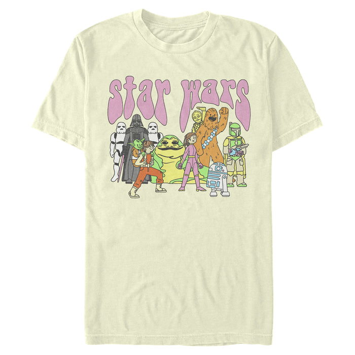 fifth sun Men's Star Wars Psychedelic Classic Characters T-Shirt