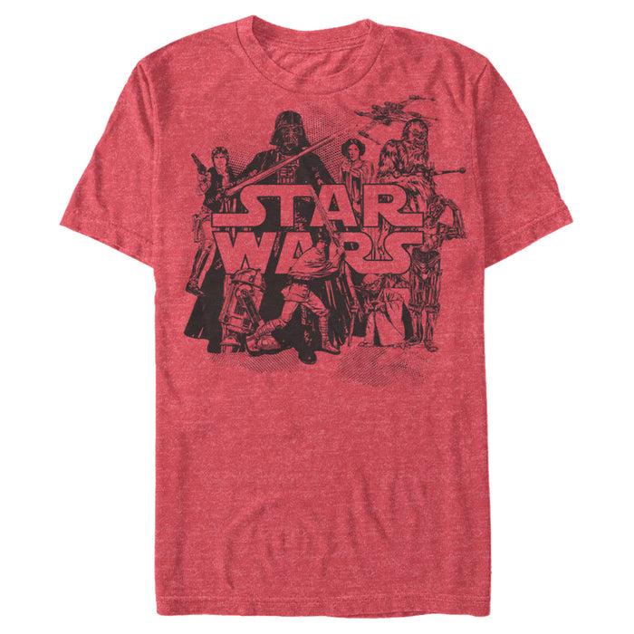 fifth sun Men's Star Wars Retro Favorites Collage T-Shirt