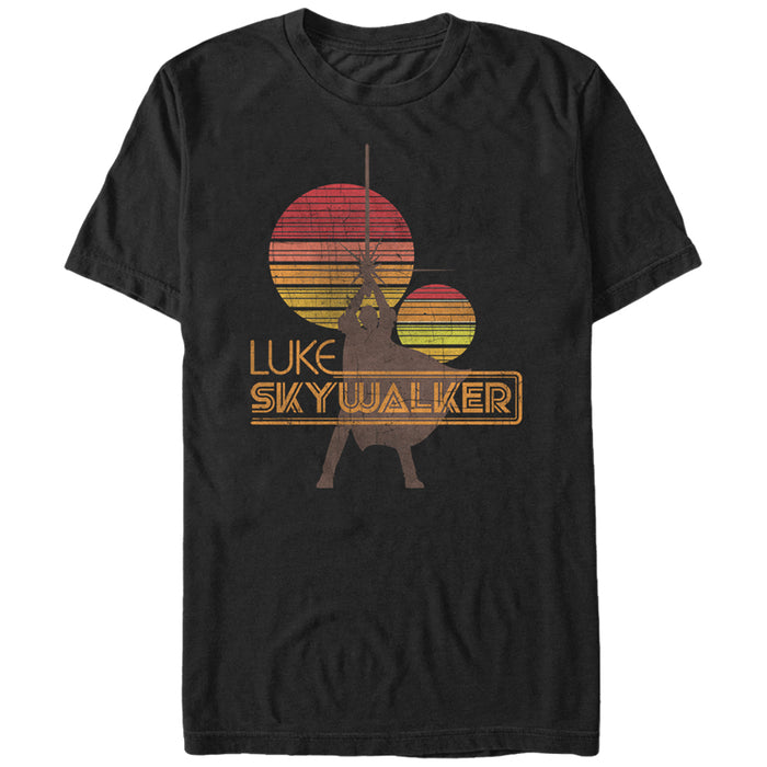 fifth sun Men's Star Wars Retro Luke Skywalker Silhouette T-Shirt