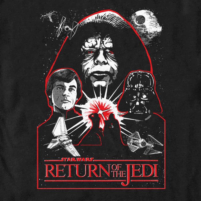 Fifth Sun Men's Star Wars: Return Of The Jedi Return Of The Jedi Emperor Palpatine Black And Red Poster T-Shirt