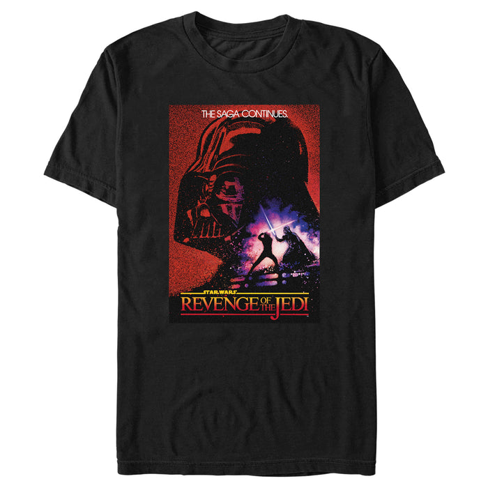 fifth sun Men's Star Wars: Return of the Jedi Return of the Jedi The Saga Continues Poster T-Shirt