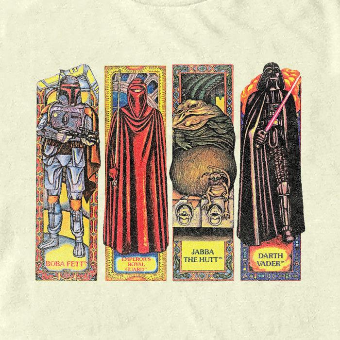 Fifth Sun Men's Star Wars: Return Of The Jedi Return Of The Jedi Retro Distressed Character Cards T-Shirt