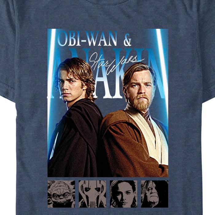 Fifth Sun Men's Star Wars: Revenge Of The Sith Obi-Wan And Anakin Skywalker T-Shirt