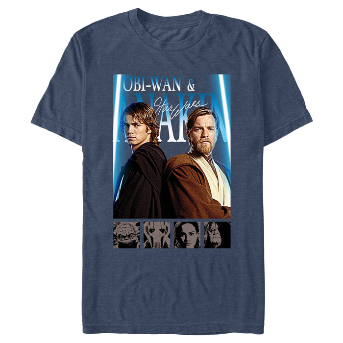 fifth sun Men's Star Wars: Revenge of the Sith Obi-Wan and Anakin Skywalker T-Shirt