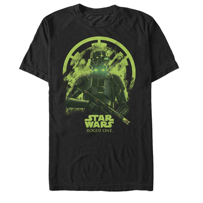 fifth sun Men's Star Wars Rogue One Death Trooper Deathly Glow Print T-Shirt