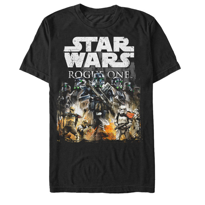fifth sun Men's Star Wars Rogue One Death Trooper Scene T-Shirt
