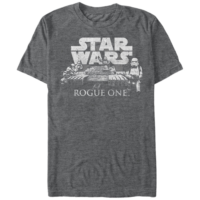 fifth sun Men's Star Wars Rogue One Stormtrooper Tank Scene Logo T-Shirt