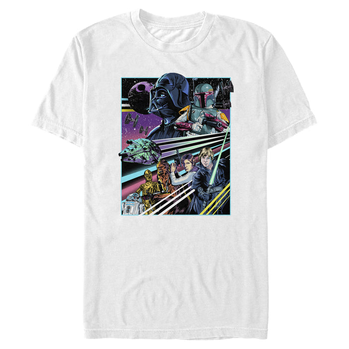 Fifth Sun Men's Star Wars Speed Stripe Character Collage T-Shirt