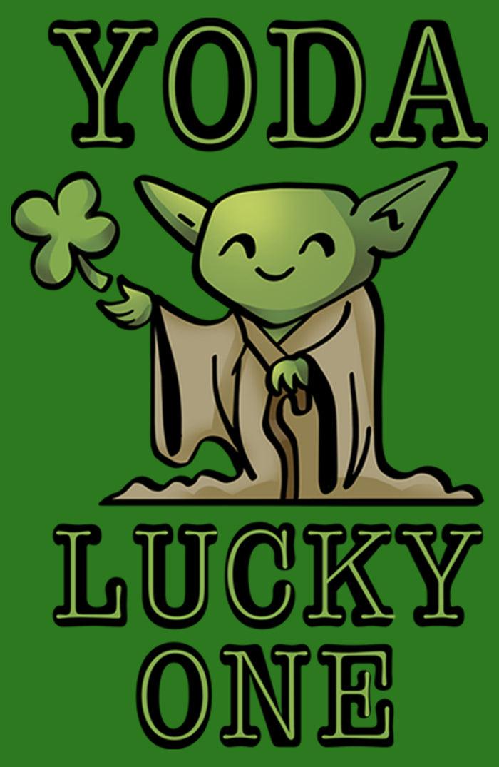 Fifth Sun Men's Star Wars St. Patrick's Day Cartoon Yoda Lucky One Sweatshirt