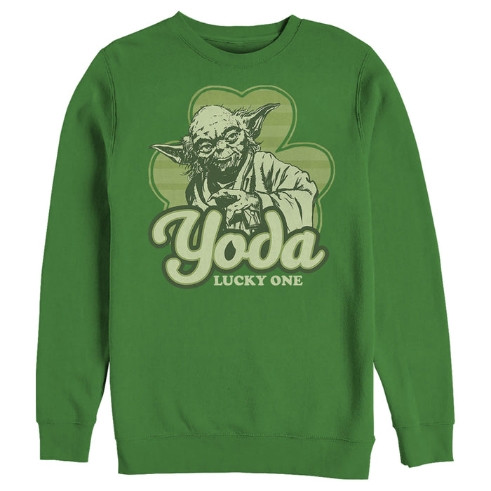 fifth sun Men's Star Wars St. Patrick's Day Yoda Lucky One Sweatshirt