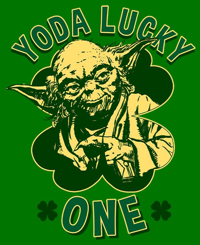 Fifth Sun Men's Star Wars St. Patrick's Day Yoda Lucky One T-Shirt