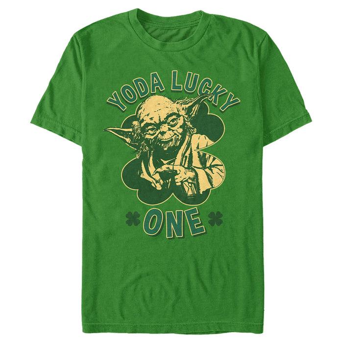 fifth sun Men's Star Wars St. Patrick's Day Yoda Lucky One T-Shirt
