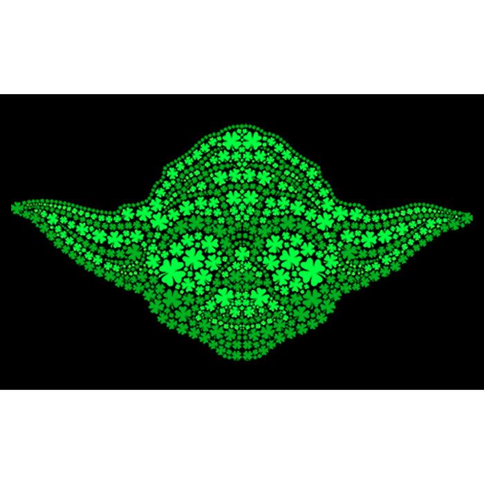 Fifth Sun Men's Star Wars St. Patrick's Yoda Clover Face Pull Over Hoodie