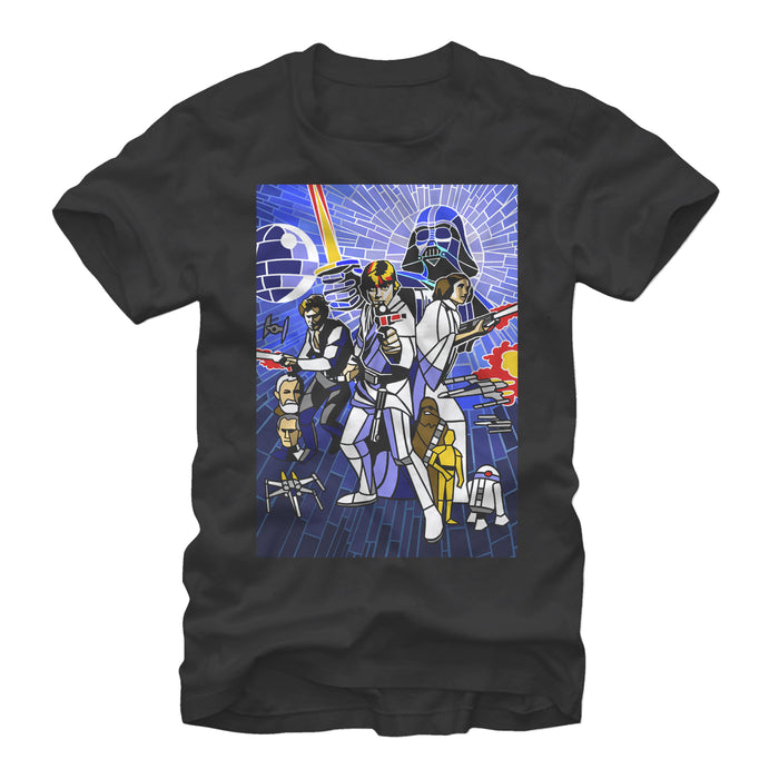 fifth sun Men's Star Wars Stained Glass Poster T-Shirt