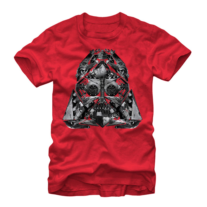 fifth sun Men's Star Wars Starfighter Vader Helmet T-Shirt