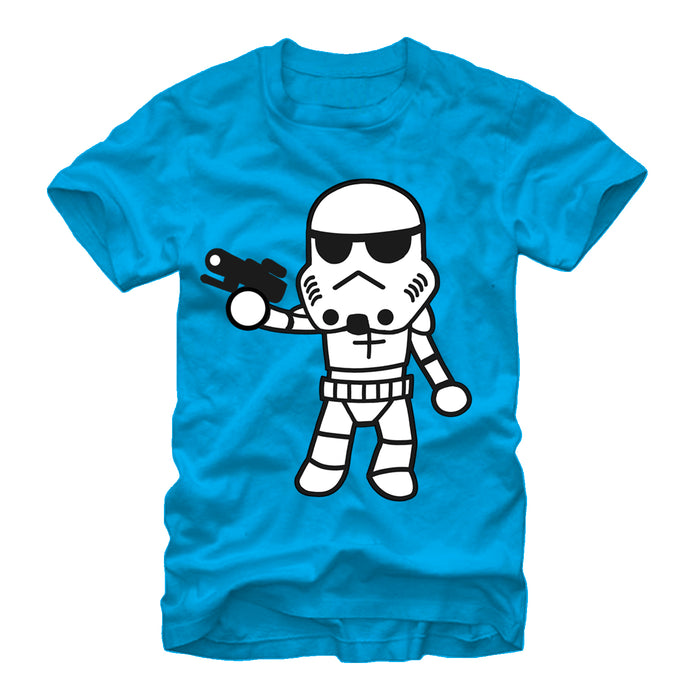 fifth sun Men's Star Wars Stormtrooper Cartoon Blaster T-Shirt