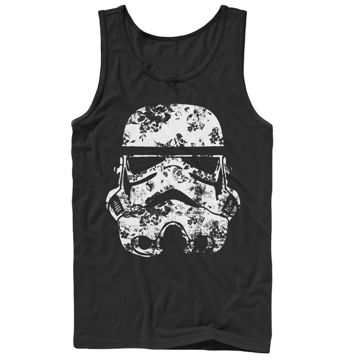 fifth sun Men's Star Wars Stormtrooper Helmet Flowers Tank Top