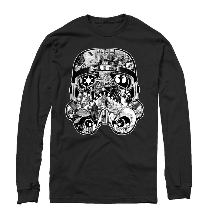 fifth sun Men's Star Wars Stormtrooper Scenes Long Sleeve Shirt