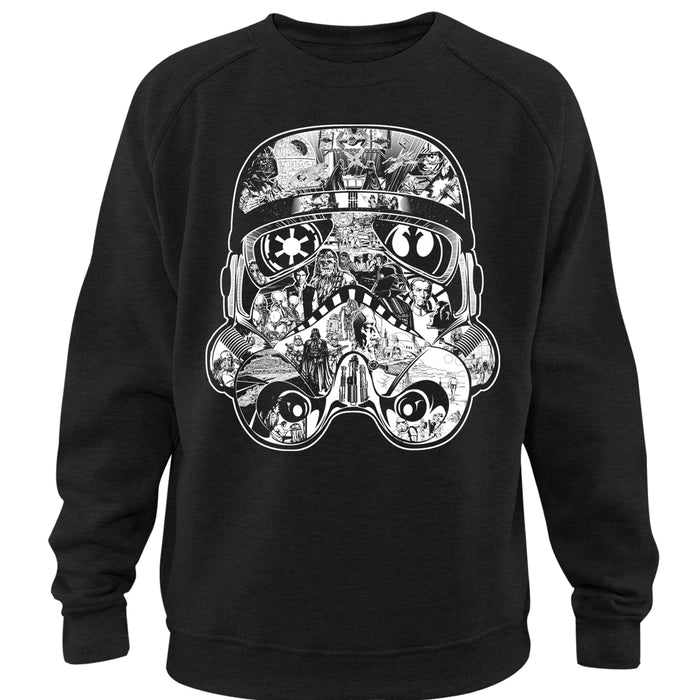 fifth sun Men's Star Wars Stormtrooper Scenes Sweatshirt