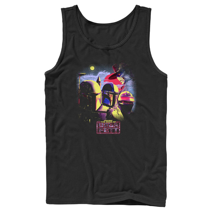 fifth sun Men's Star Wars: The Book of Boba Fett Cad Bane vs Shand Djarin & Boba Fett Tank Top