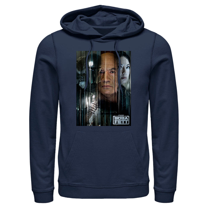 fifth sun Men's Star Wars: The Book of Boba Fett Faces Of Heroes On Tatooine Pull Over Hoodie