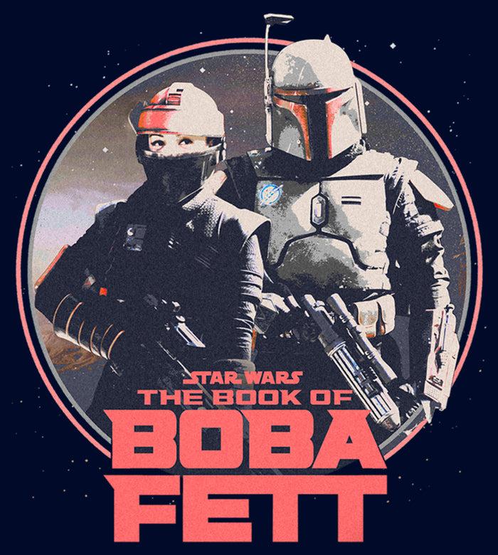 Fifth Sun Men's Star Wars: The Book Of Boba Fett Fennec And Boba Classic Circle Sweatshirt
