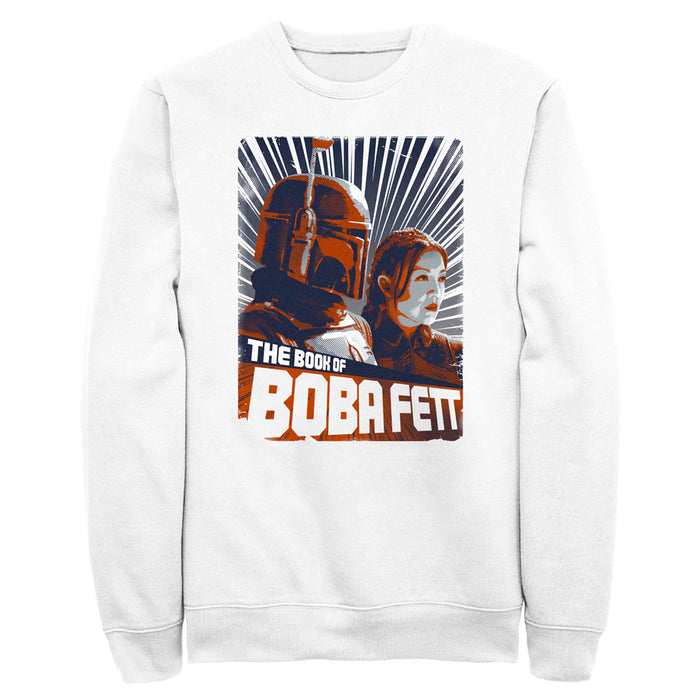 fifth sun Men's Star Wars: The Book of Boba Fett Fennec and Boba Poster Sweatshirt