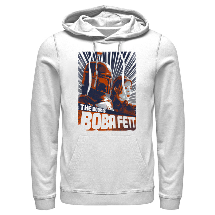 fifth sun Men's Star Wars: The Book of Boba Fett Fennec and Boba Poster Pull Over Hoodie