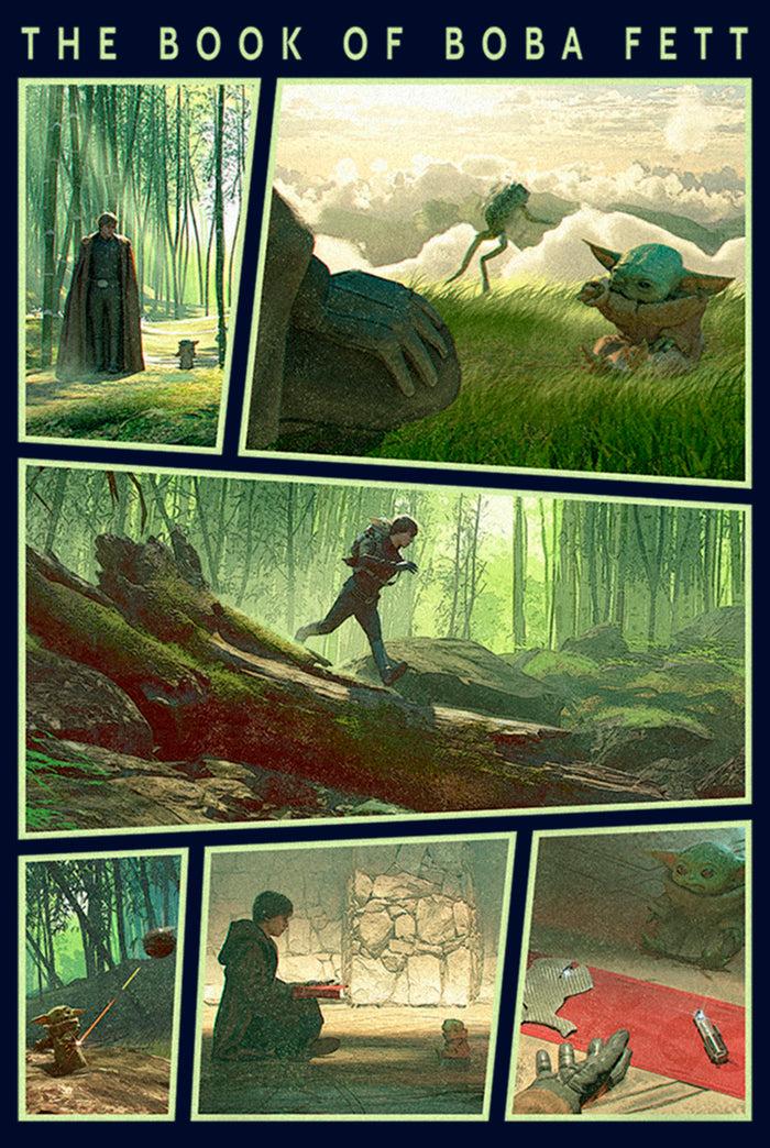 Fifth Sun Men's Star Wars: The Book Of Boba Fett Grogu Force Training With Luke Skywalker Sweatshirt