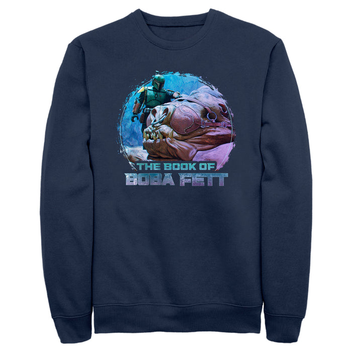 fifth sun Men's Star Wars: The Book of Boba Fett Rancor and Boba Sweatshirt