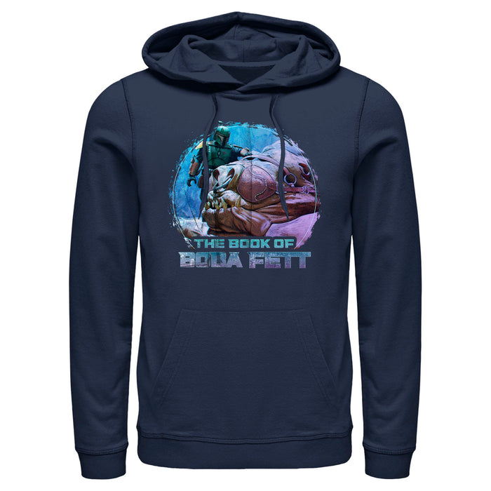 fifth sun Men's Star Wars: The Book of Boba Fett Rancor and Boba Pull Over Hoodie