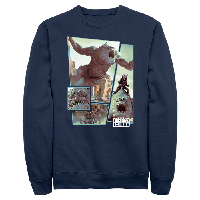 fifth sun Men's Star Wars: The Book of Boba Fett Rancor Attack Sweatshirt