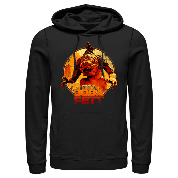fifth sun Men's Star Wars: The Book of Boba Fett Riding the Rancor Pull Over Hoodie