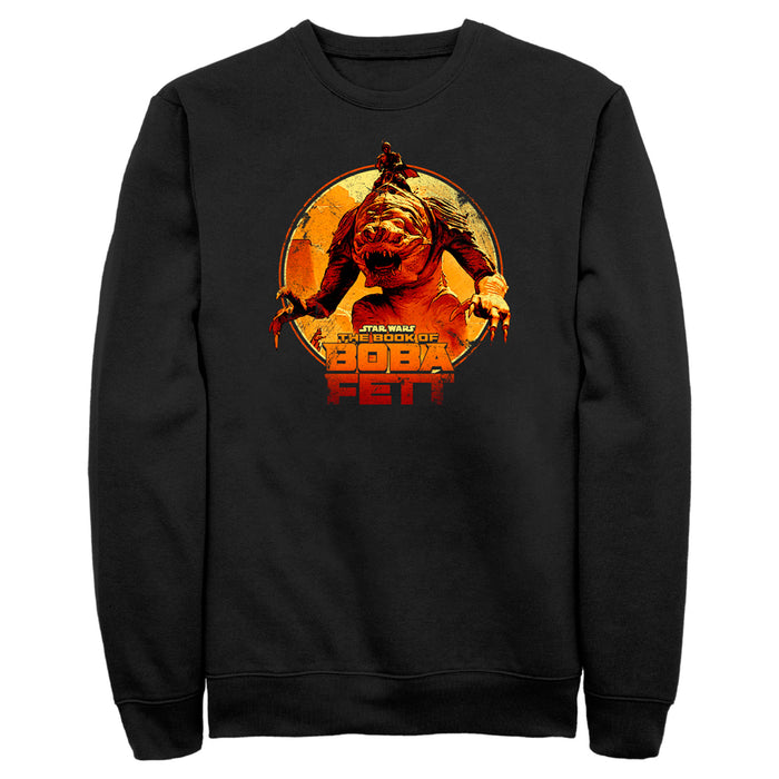 fifth sun Men's Star Wars: The Book of Boba Fett Riding the Rancor Sweatshirt