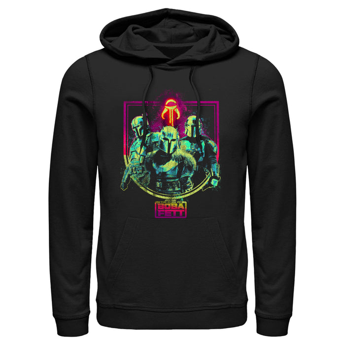 fifth sun Men's Star Wars: The Book of Boba Fett The Armorer Din and Boba Pull Over Hoodie