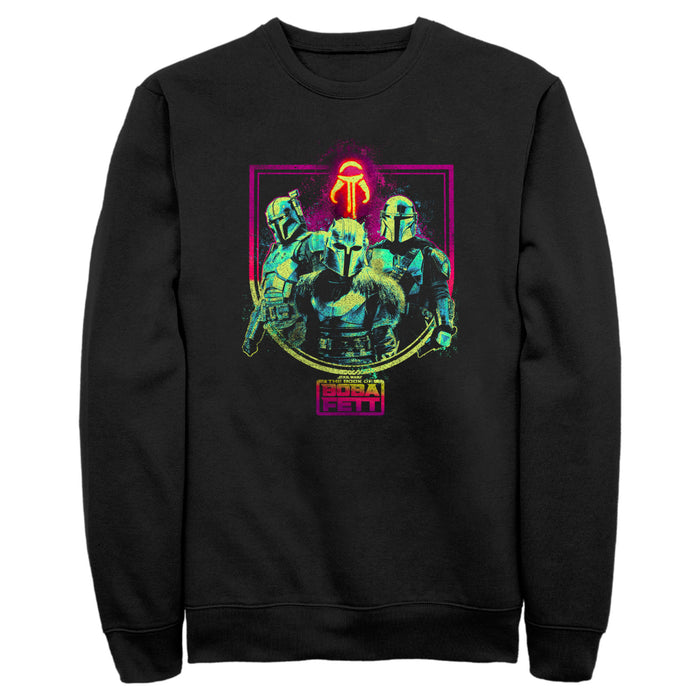 fifth sun Men's Star Wars: The Book of Boba Fett The Armorer Din and Boba Sweatshirt