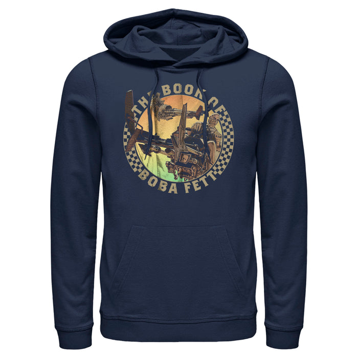fifth sun Men's Star Wars: The Book of Boba Fett Tusken Raiders on Speeders Pull Over Hoodie