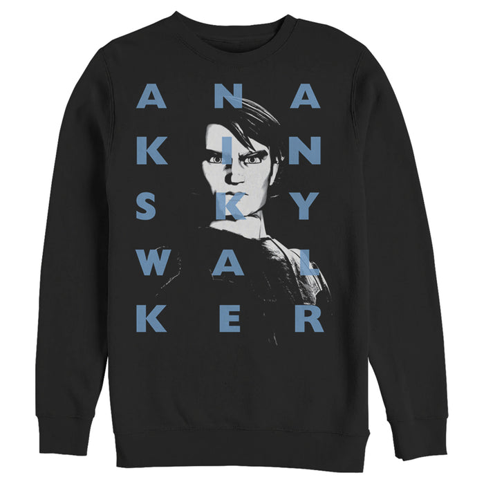 fifth sun Men's Star Wars: The Clone Wars Anakin Skywalker Text Overlay Sweatshirt