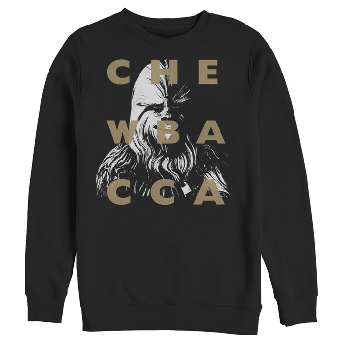 fifth sun Men's Star Wars: The Clone Wars Chewbacca Text Overlay Sweatshirt