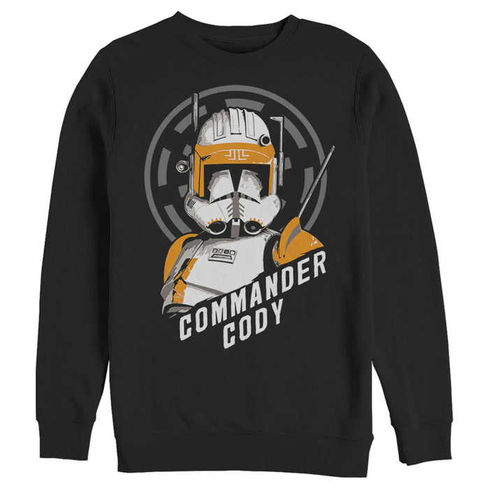 fifth sun Men's Star Wars: The Clone Wars Commander Cody Bust Logo Sweatshirt