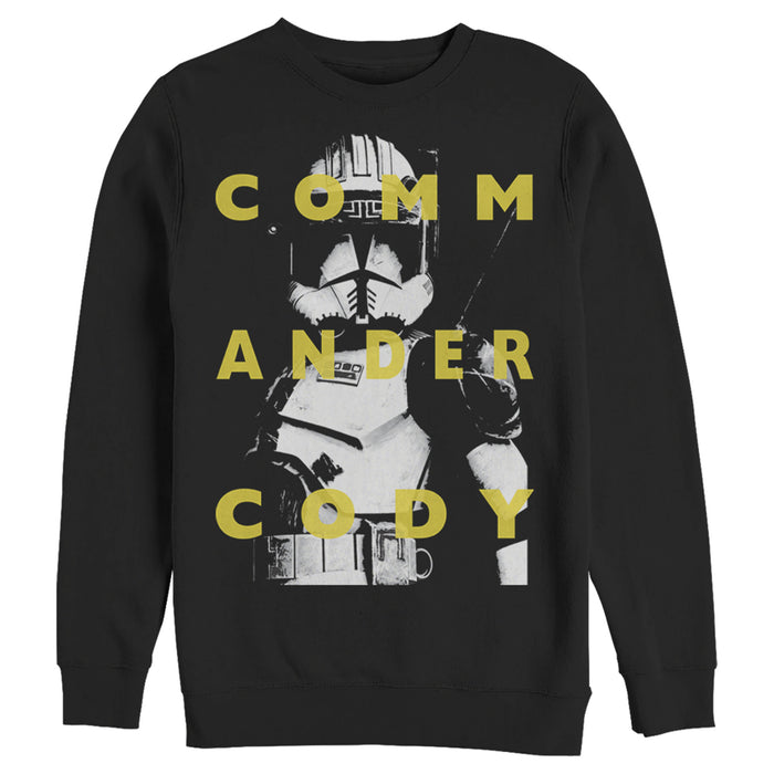 fifth sun Men's Star Wars: The Clone Wars Commander Cody Text Overlay Sweatshirt