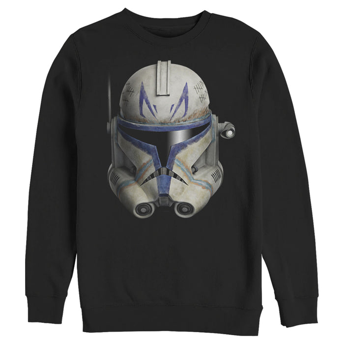 fifth sun Men's Star Wars: The Clone Wars Commander Rex Big Face Sweatshirt