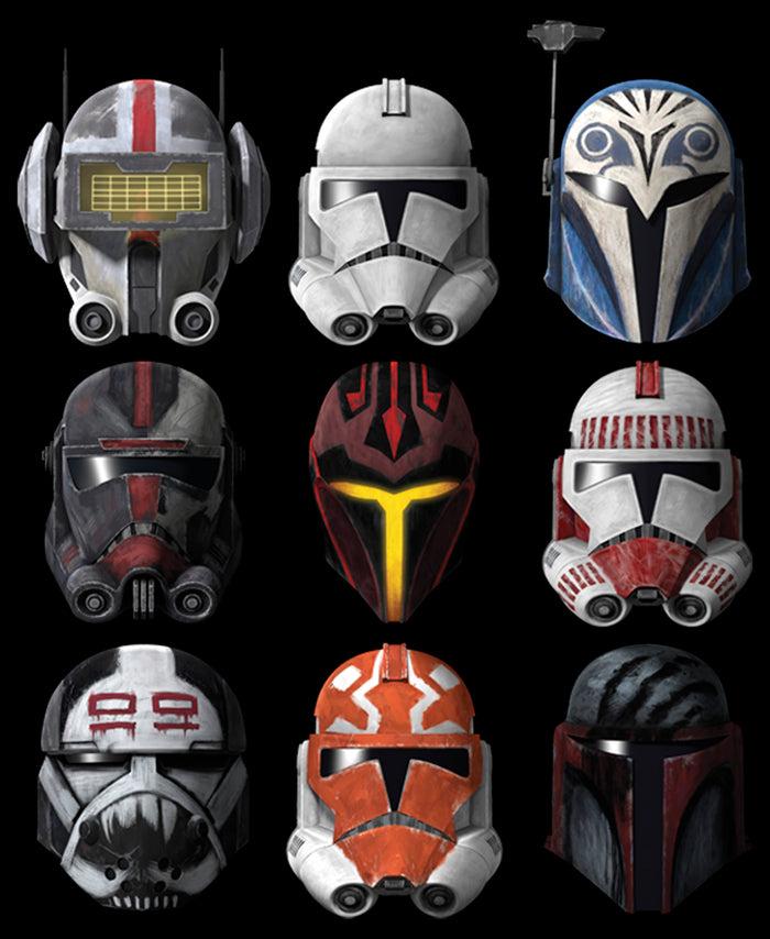 Fifth Sun Men's Star Wars: The Clone Wars Helmet Choice T-Shirt
