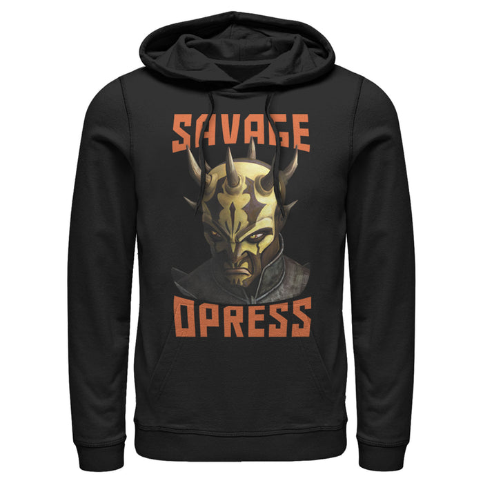fifth sun Men's Star Wars: The Clone Wars Savage Opress Big Face Pull Over Hoodie