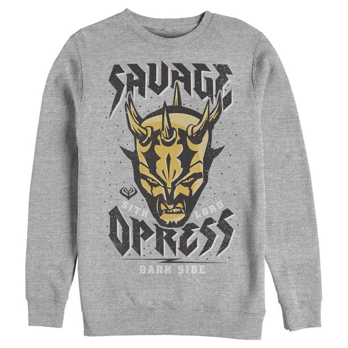fifth sun Men's Star Wars: The Clone Wars Savage Opress Dark Side Portrait Sweatshirt