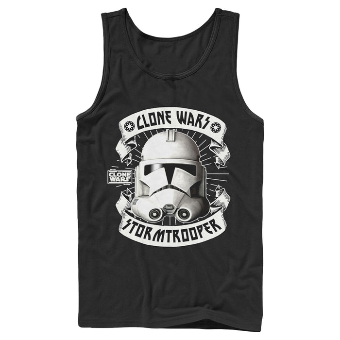 fifth sun Men's Star Wars: The Clone Wars Stormtrooper Portrait Tank Top