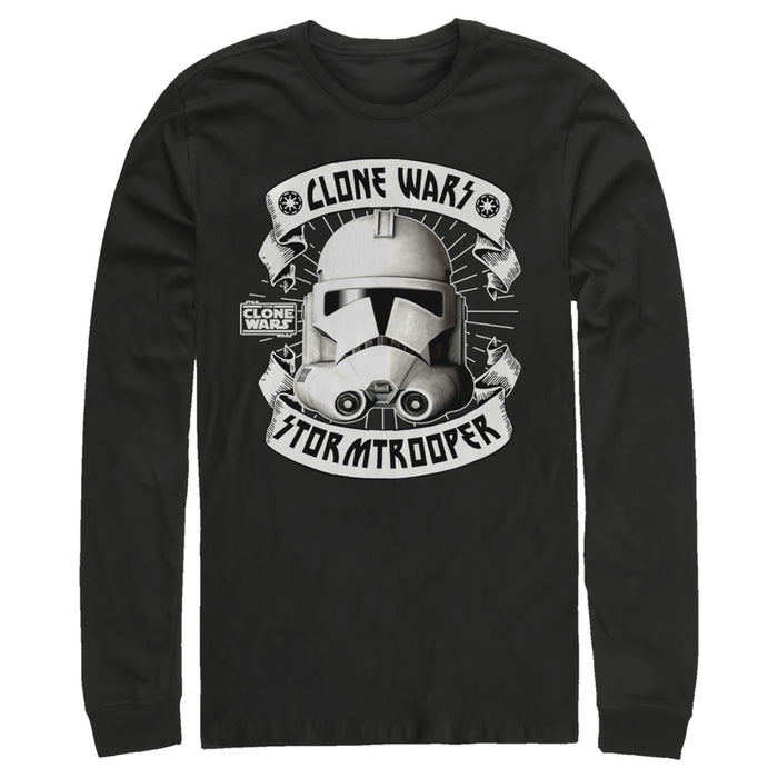 fifth sun Men's Star Wars: The Clone Wars Stormtrooper Portrait Long Sleeve Shirt